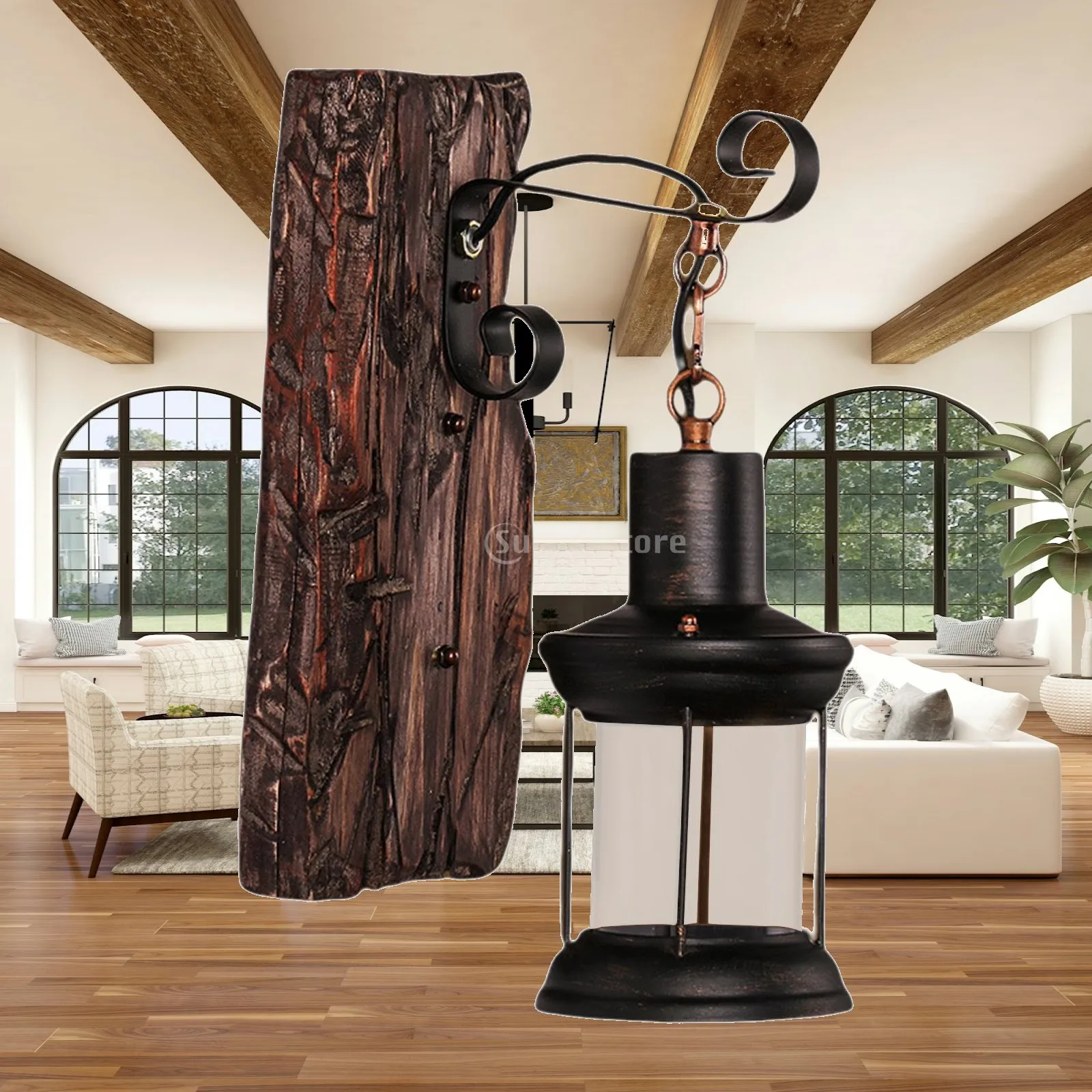 Single Head Industrial Wood Wall Sconce Light E27 Wood Base Rustic Lantern
Single Head Industrial Wood Wall Sconce Light E27 Wood Base Rustic Lantern
