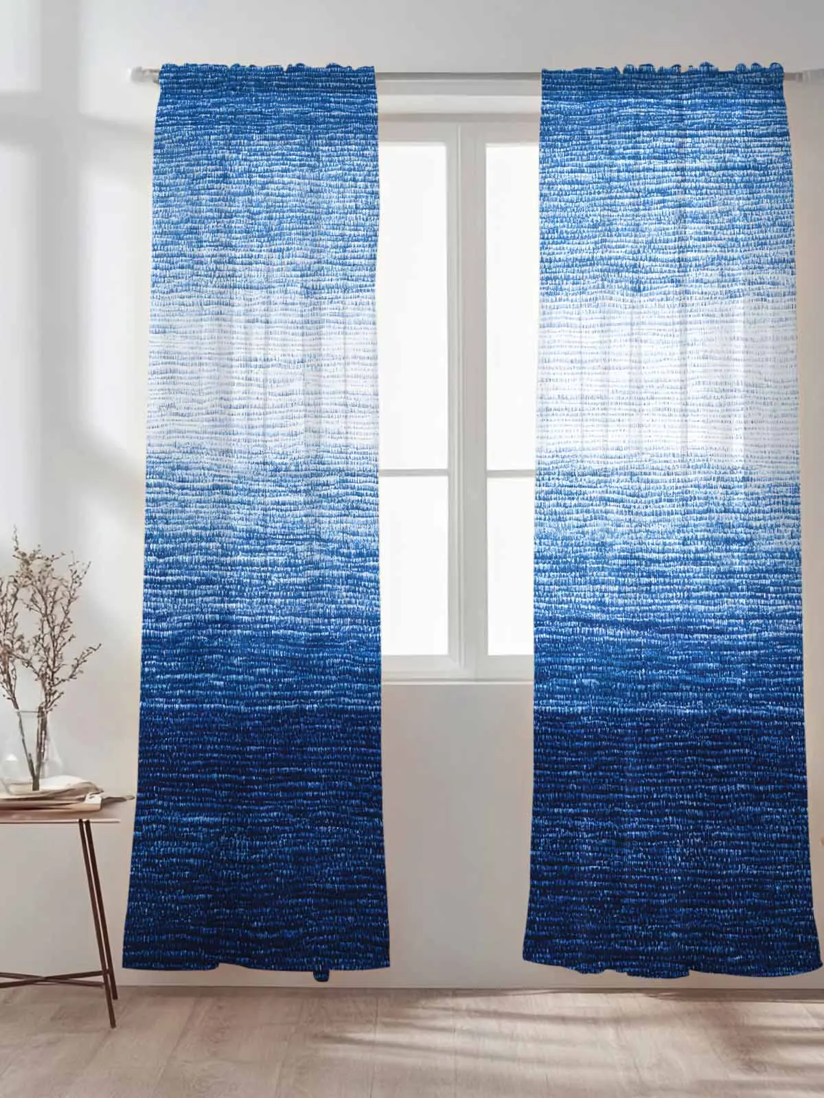Blue Watercolor Gradient Summer Voile Sheer Window Drapes Curtains for Bedroom Living Room
Blue Watercolor Gradient Summer Voile Sheer Window Drapes Curtains for Bedroom Living Room