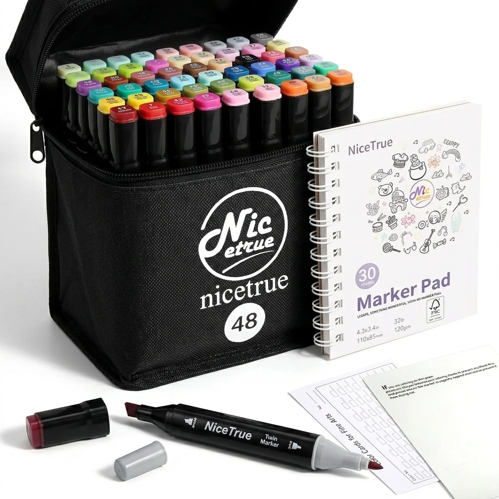 Nicetrue Dual Tip Sketch Design Markers Alcohol-based Juicy Flow Smooth Application Studio Perfect for Creative Design Art and Portfolio Building Pride For Graphic Design Students Visual Learners Professional Art Tools Creative Set Box Set Artist Art Set
Nicetrue Dual Tip Sketch Design Markers Alcohol-based Juicy Flow Smooth Application Studio Perfect for Creative Design Art and Portfolio Building Pride For Graphic Design Students Visual Learners Professional Art Tools Creative Set Box Set Artist Art Set