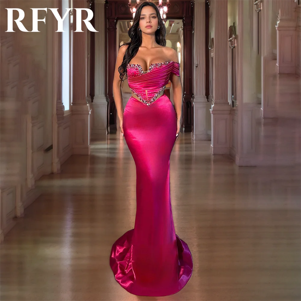 RFYR Beaded Prom Dresses One Shoulder Sexy Mermaid Evening Dress Crystal for Women Sweep Train Prom Gown Customized
RFYR Beaded Prom Dresses One Shoulder Sexy Mermaid Evening Dress Crystal for Women Sweep Train Prom Gown Customized