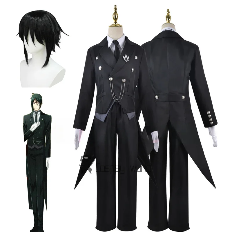 Sebastian Michaelis Cosplay Costume Black Butler Adult Carnival Uniform Wig Anime Halloween Party Costumes Masquerade Women Game
Sebastian Michaelis Cosplay Costume Black Butler Adult Carnival Uniform Wig Anime Halloween Party Costumes Masquerade Women Game