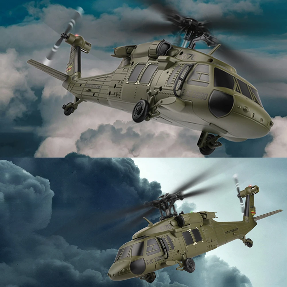 Wltoys K170 RC Helicopter UH-60L Black Hawk Dual Brushless 6-Axis Gyro 4CH 4 Bladed Aircraft Remote Control Aircraft Model Gifts
Wltoys K170 RC Helicopter UH-60L Black Hawk Dual Brushless 6-Axis Gyro 4CH 4 Bladed Aircraft Remote Control Aircraft Model Gifts