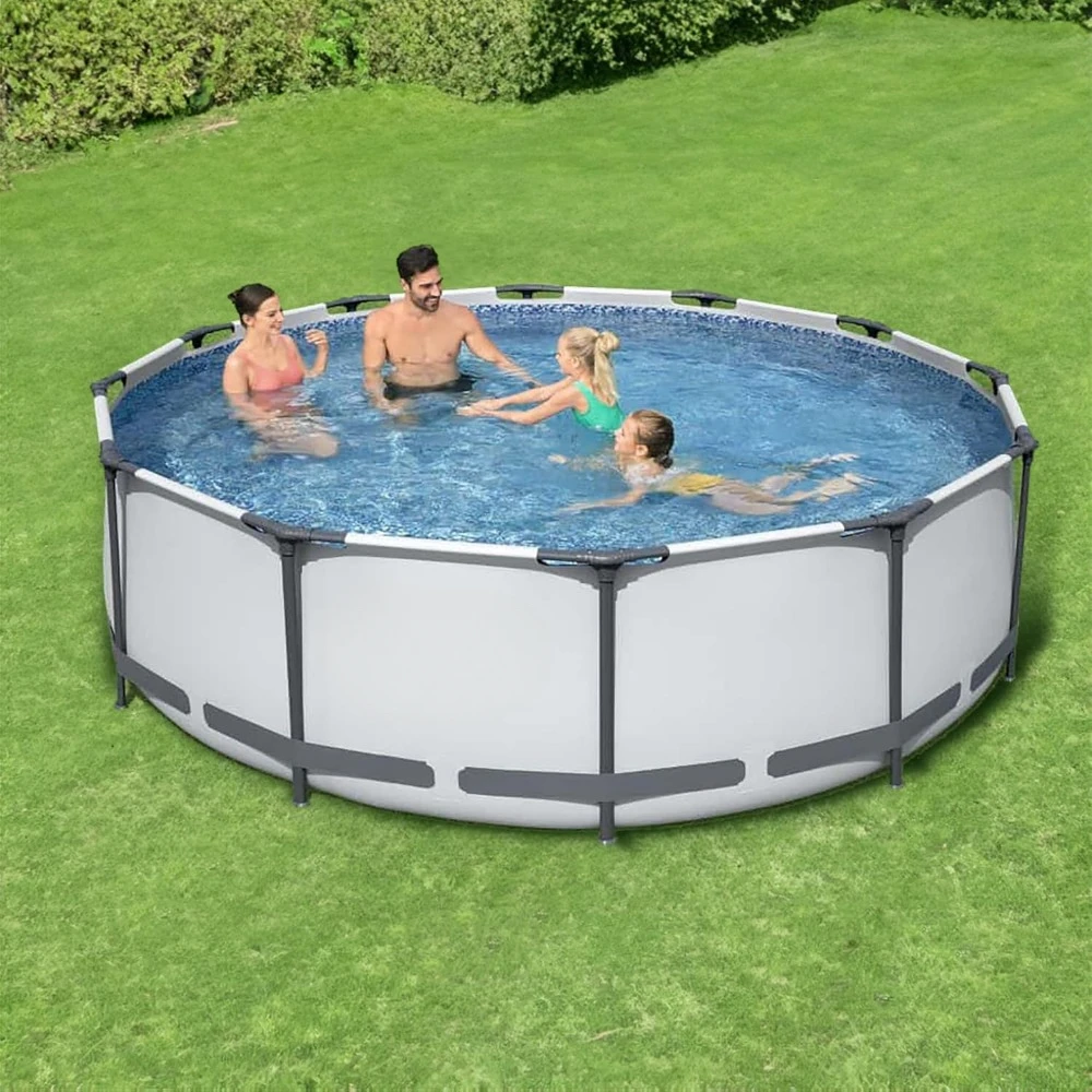 Steel Pro MAX 12 Foot by 30 Inch Round Above Ground Swimming Pool Set Outdoor Metal Frame Family Pool with Filter Pump,
Steel Pro MAX 12 Foot by 30 Inch Round Above Ground Swimming Pool Set Outdoor Metal Frame Family Pool with Filter Pump,