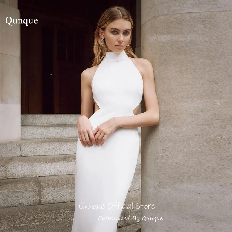 Qunque Satin High Neck Wedding Dress Open Back Mermaid Bridal Gown Minimalist Bridal Maxi 2026 Vestido De Novia Boda Customized
Qunque Satin High Neck Wedding Dress Open Back Mermaid Bridal Gown Minimalist Bridal Maxi 2026 Vestido De Novia Boda Customized