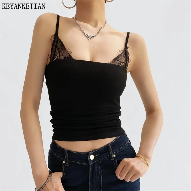 KEYANKETIAN, новый летний женский кружевной декор, вязаный топ с лямкой на шее, укороченный жилет, внутренний стиль, однотонная нагрудник, камзол
KEYANKETIAN, новый летний женский кружевной декор, вязаный топ с лямкой на шее, укороченный жилет, внутренний стиль, однотонная нагрудник, камзол