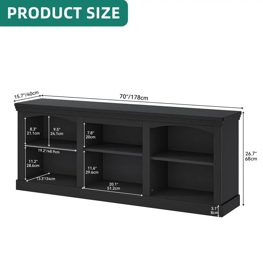 Farmhouse TV Stand with Cord Management for 75 80 Inch TV, Entertainment Center with Adjustable Shelf amp Open Storage, 70 TV C
Farmhouse TV Stand with Cord Management for 75 80 Inch TV, Entertainment Center with Adjustable Shelf amp Open Storage, 70 TV C