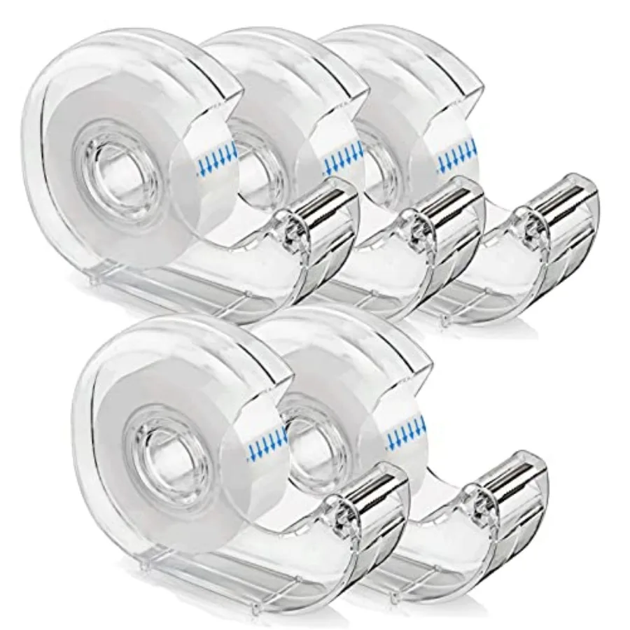 Transparent Tape, Clear Tape for Office, Home, School, 5 Dispensered Rolls, 0.7 x 1300 Inch
Transparent Tape, Clear Tape for Office, Home, School, 5 Dispensered Rolls, 0.7 x 1300 Inch