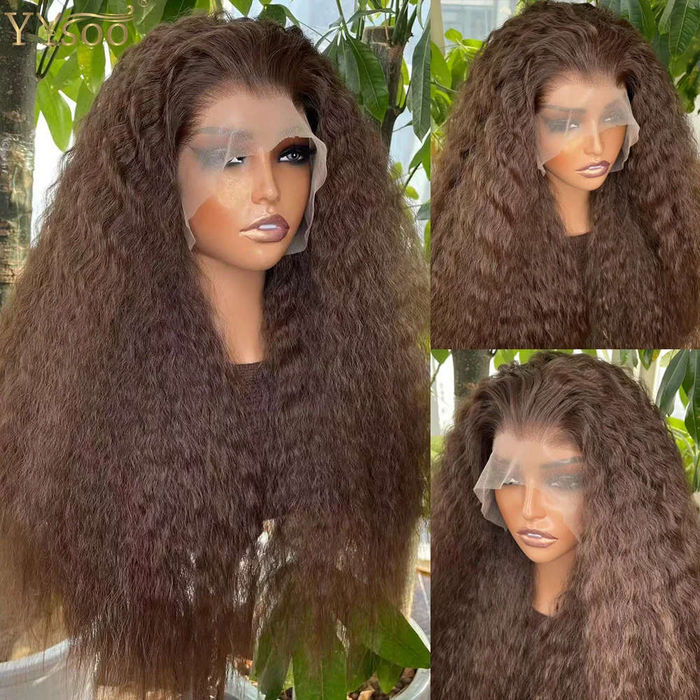 Long 6# Pre Plucked Hairline Heat Resistant Kinky Straight Wig 13X4 Futura Half Hand Tied Synthetic Lace Front Wigs For Women
Long 6# Pre Plucked Hairline Heat Resistant Kinky Straight Wig 13X4 Futura Half Hand Tied Synthetic Lace Front Wigs For Women