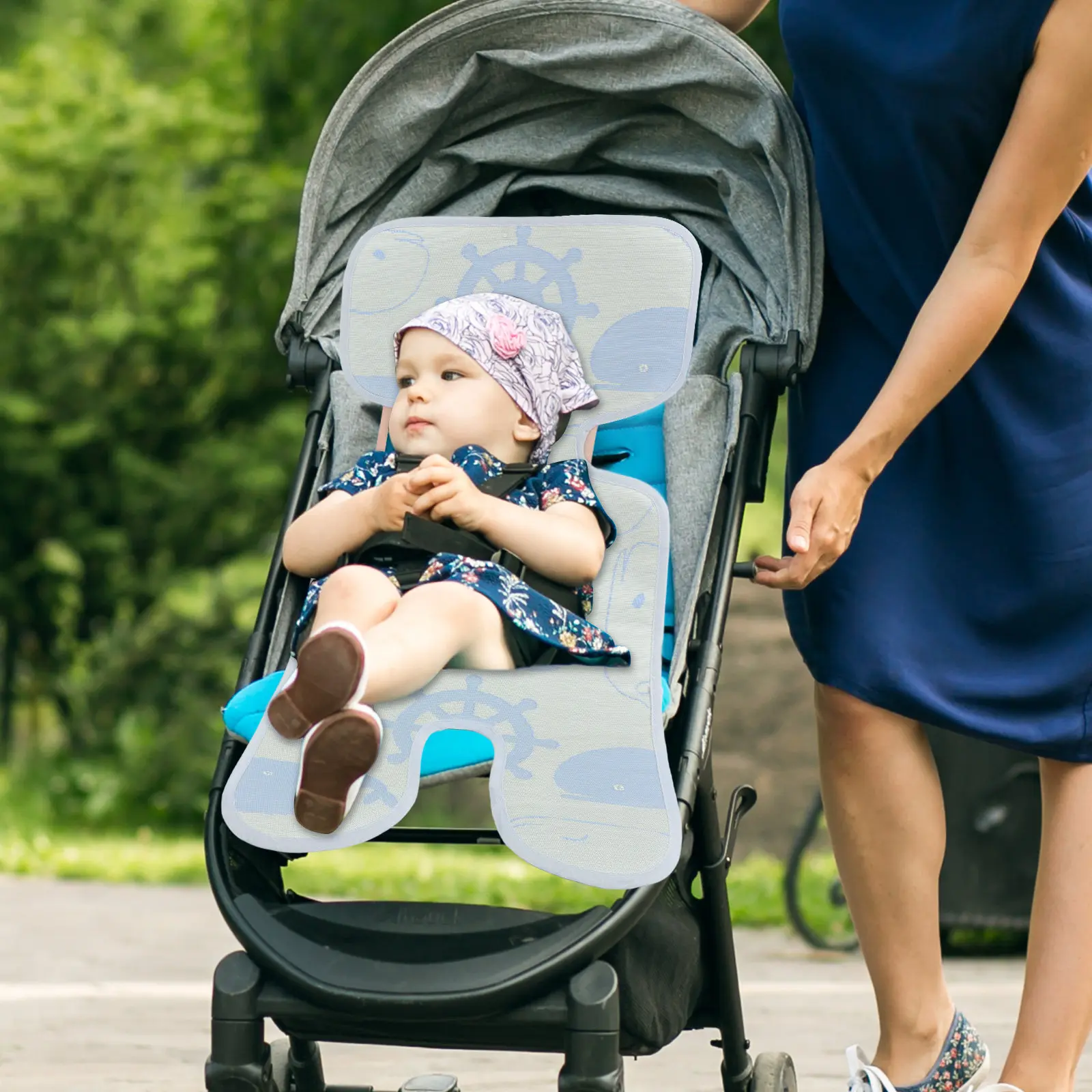 1Pcs Baby Stroller Cooling Pad Premium Ice Silk Summer Seat Liner for Infant Stroller Car Seat Breathable Mesh Backing Sky-Blue
1Pcs Baby Stroller Cooling Pad Premium Ice Silk Summer Seat Liner for Infant Stroller Car Seat Breathable Mesh Backing Sky-Blue