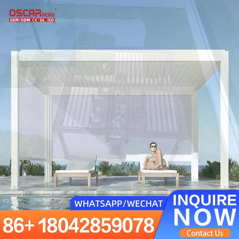 Electric Terrace Roofing Aluminum Louver Metal Villa for Garden Outdoor Kitchen Pergola
Electric Terrace Roofing Aluminum Louver Metal Villa for Garden Outdoor Kitchen Pergola