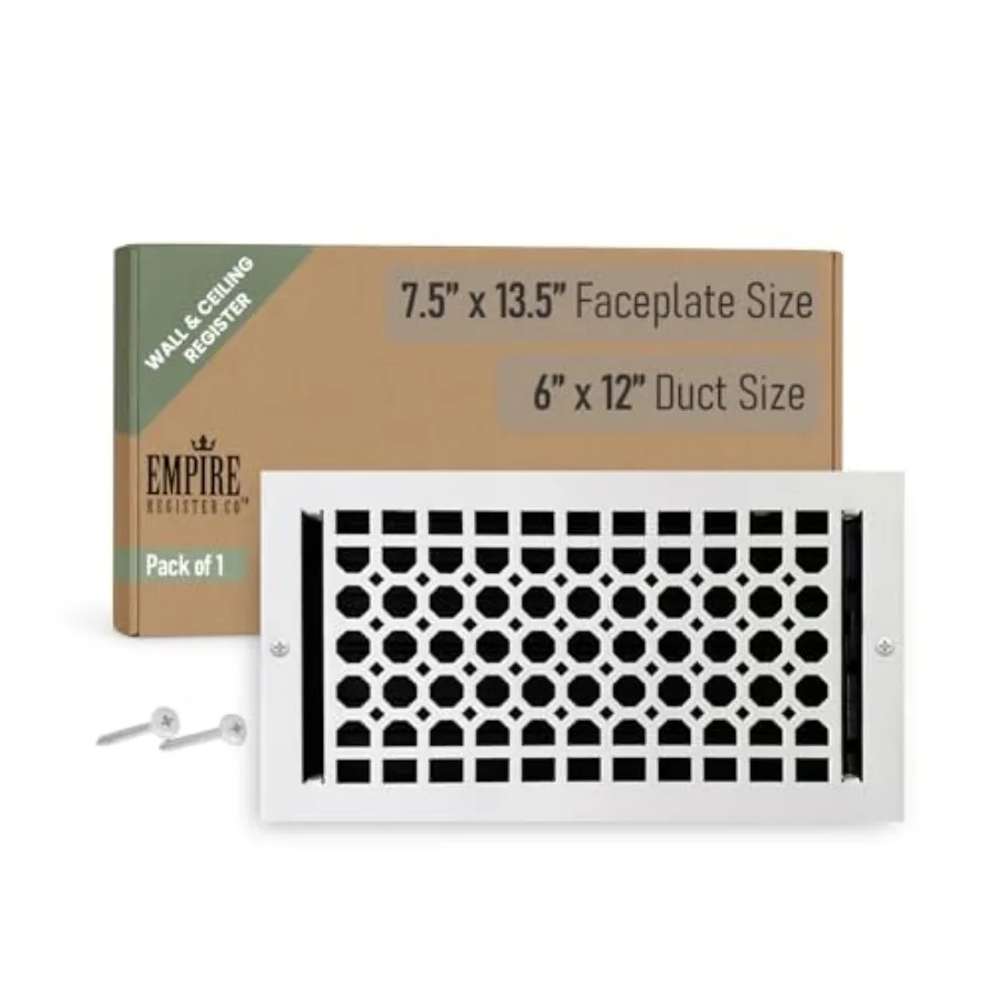 Empire Register Co, Ceiling and Vent Cover - 1, Honeycomb Design, Finish, Metal Damper Attached, Measure Hole Dimensions not fo
Empire Register Co, Ceiling and Vent Cover - 1, Honeycomb Design, Finish, Metal Damper Attached, Measure Hole Dimensions not fo