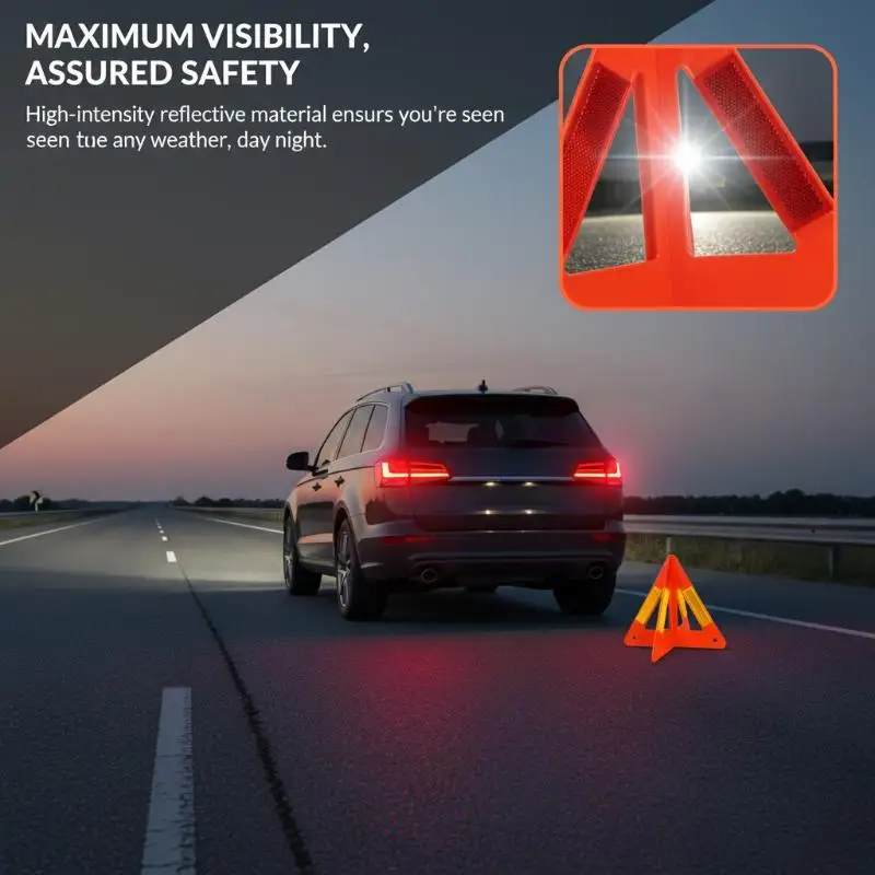 Reflective Triangle Warning Sign Red Tripod Folded Stop Sign Emergency Breakdown Triangle Warning Tool Cars Stop Sign
Reflective Triangle Warning Sign Red Tripod Folded Stop Sign Emergency Breakdown Triangle Warning Tool Cars Stop Sign