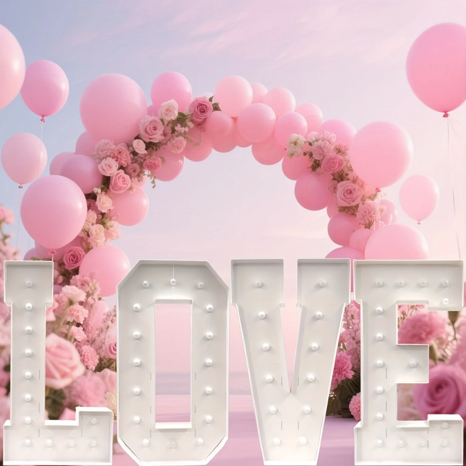 120Cm/4Ft Tall Lighted Holiday Displays, LED Letter Board, BABY, LOVE, HBD with Cool White Lights for Wedding, Proposal, Birthda
120Cm/4Ft Tall Lighted Holiday Displays, LED Letter Board, BABY, LOVE, HBD with Cool White Lights for Wedding, Proposal, Birthda