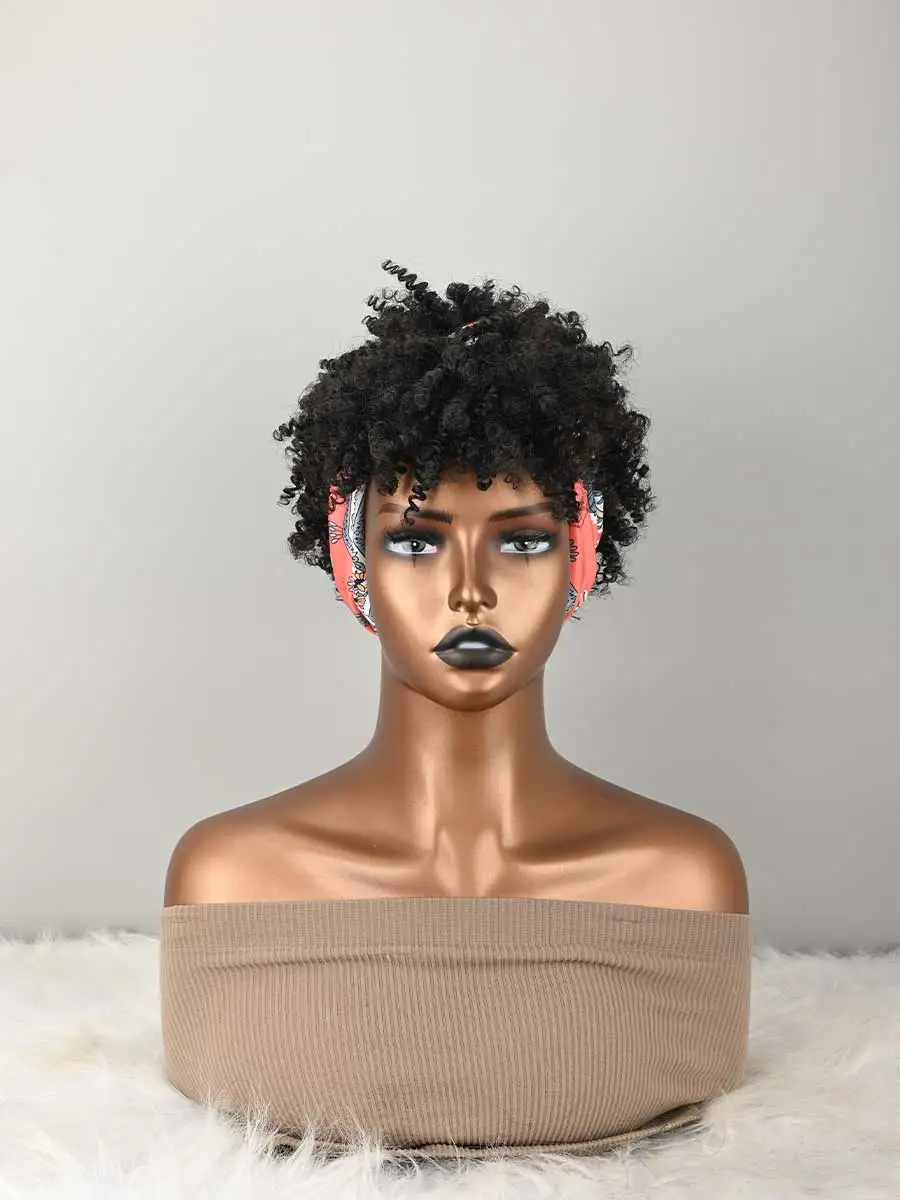 Headband Wig Curly Headband Wig With Bangs For Women Synthetic Afro Curly Hair Wig With Headband Attached Short Kinky Curly Afro High Puff With Bangs Stripes Short Red Curly Wigs with Bangs for Women, Natural Wavy Synthetic Wig, Fluffy Pixie Cut
Headband Wig Curly Headband Wig With Bangs For Women Synthetic Afro Curly Hair Wig With Headband Attached Short Kinky Curly Afro High Puff With Bangs Stripes Short Red Curly Wigs with Bangs for Women, Natural Wavy Synthetic Wig, Fluffy Pixie Cut