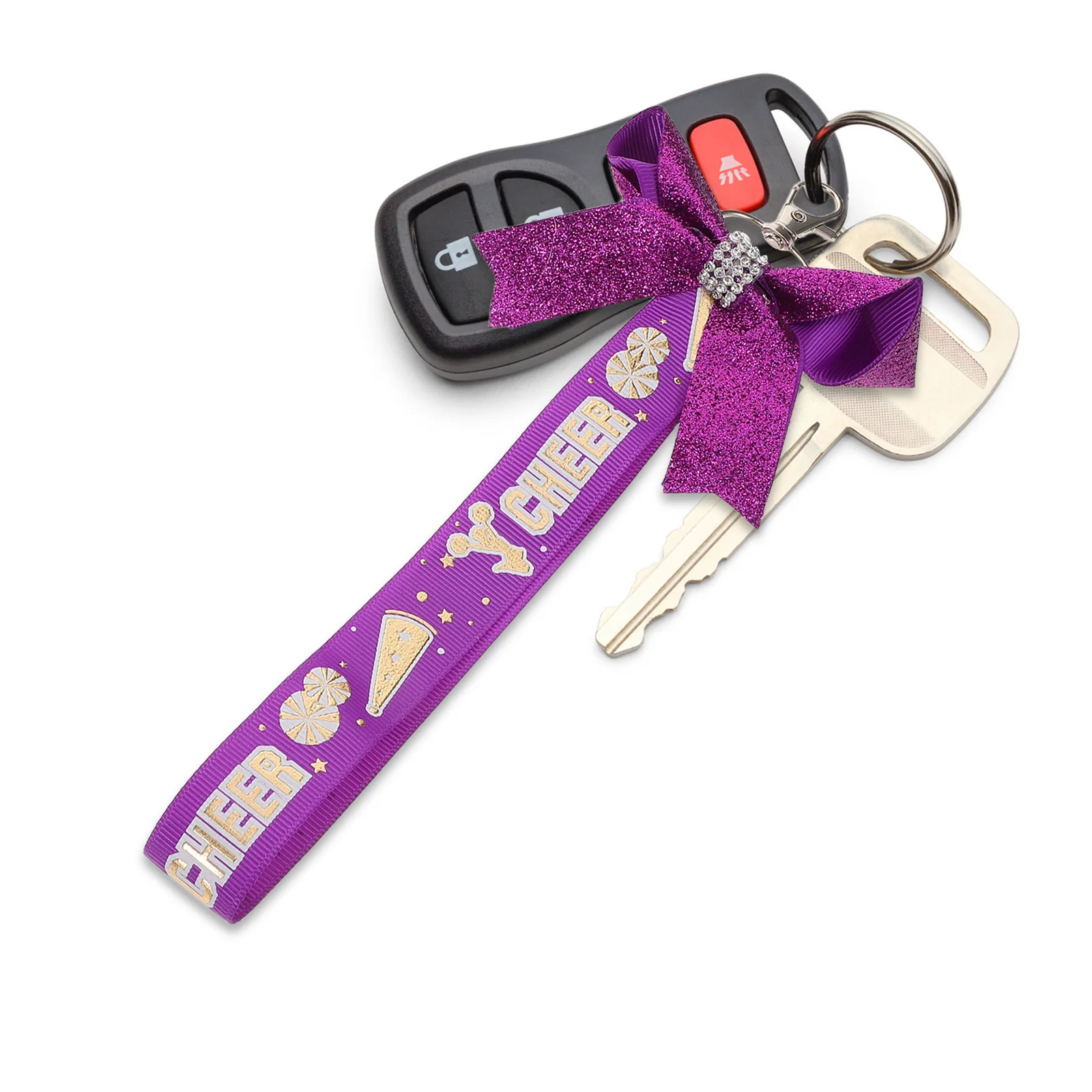 5Pcs Cheerleader Keychains Ribbon Bow Cute Bag Charm Keychain for Backpack Purse Cheerleading Sports Accessories
5Pcs Cheerleader Keychains Ribbon Bow Cute Bag Charm Keychain for Backpack Purse Cheerleading Sports Accessories