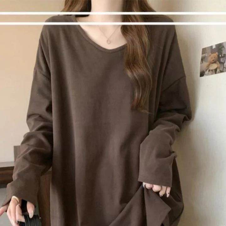 plus Size 300 Pou Long Sve Thin Fce Mid-Length Base irt Autumn Loose Large Version Meat Covering Outdoor Sweatirt
plus Size 300 Pou Long Sve Thin Fce Mid-Length Base irt Autumn Loose Large Version Meat Covering Outdoor Sweatirt