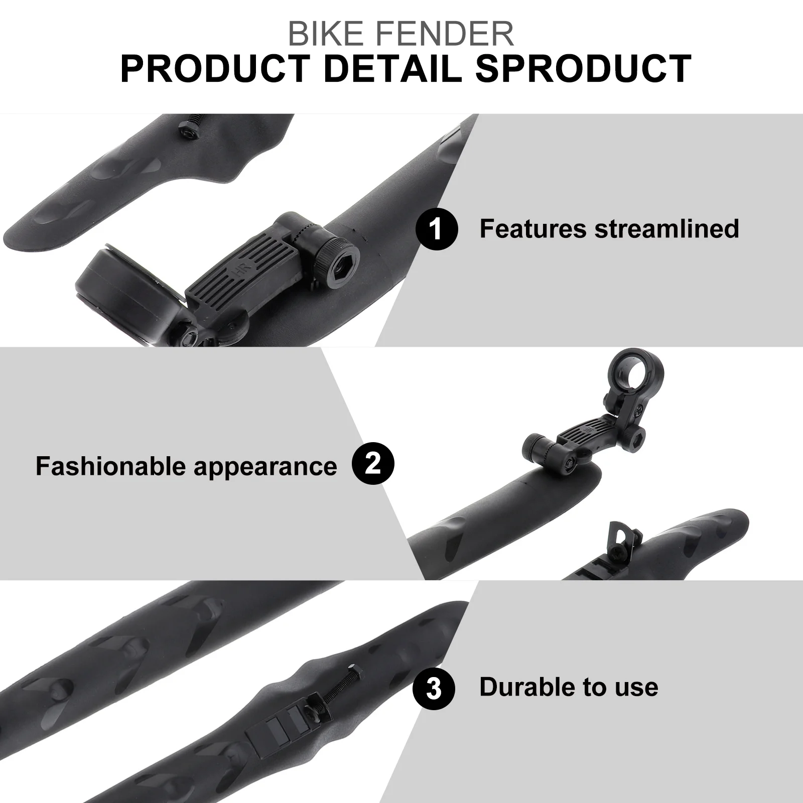 Black Bike Mud Guard High Strength Durable Impact Resistant Road Bike Cycling Accessories Splash Rain Protection
Black Bike Mud Guard High Strength Durable Impact Resistant Road Bike Cycling Accessories Splash Rain Protection