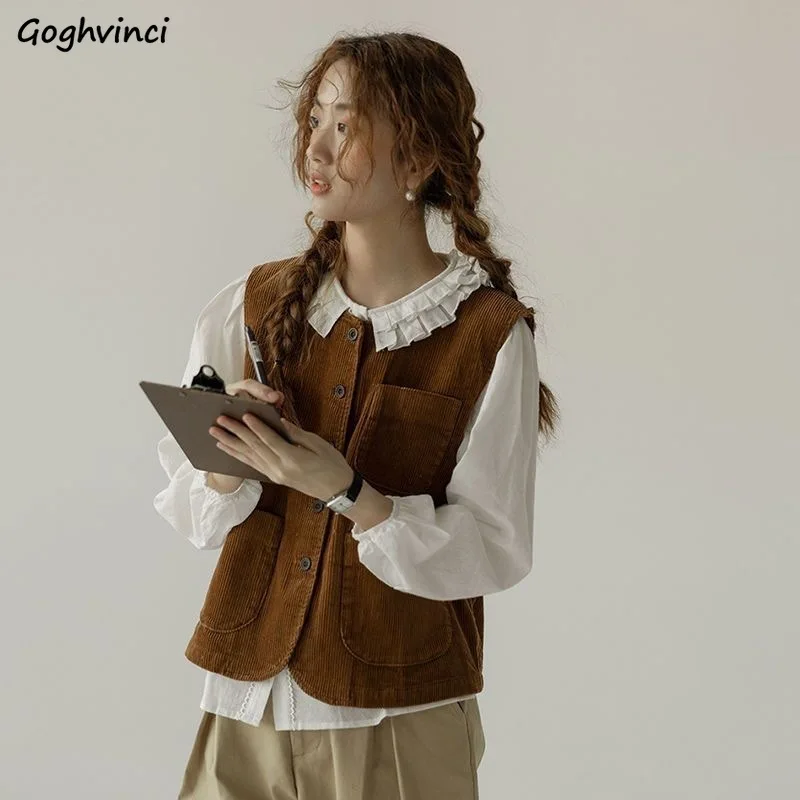 Легкий летний жилет оверсайз с круглым вырезом, на пуговицах, с завязками на талии, в ностальгическом стиле, для школьниц и женщин
Легкий летний жилет оверсайз с круглым вырезом, на пуговицах, с завязками на талии, в ностальгическом стиле, для школьниц и женщин