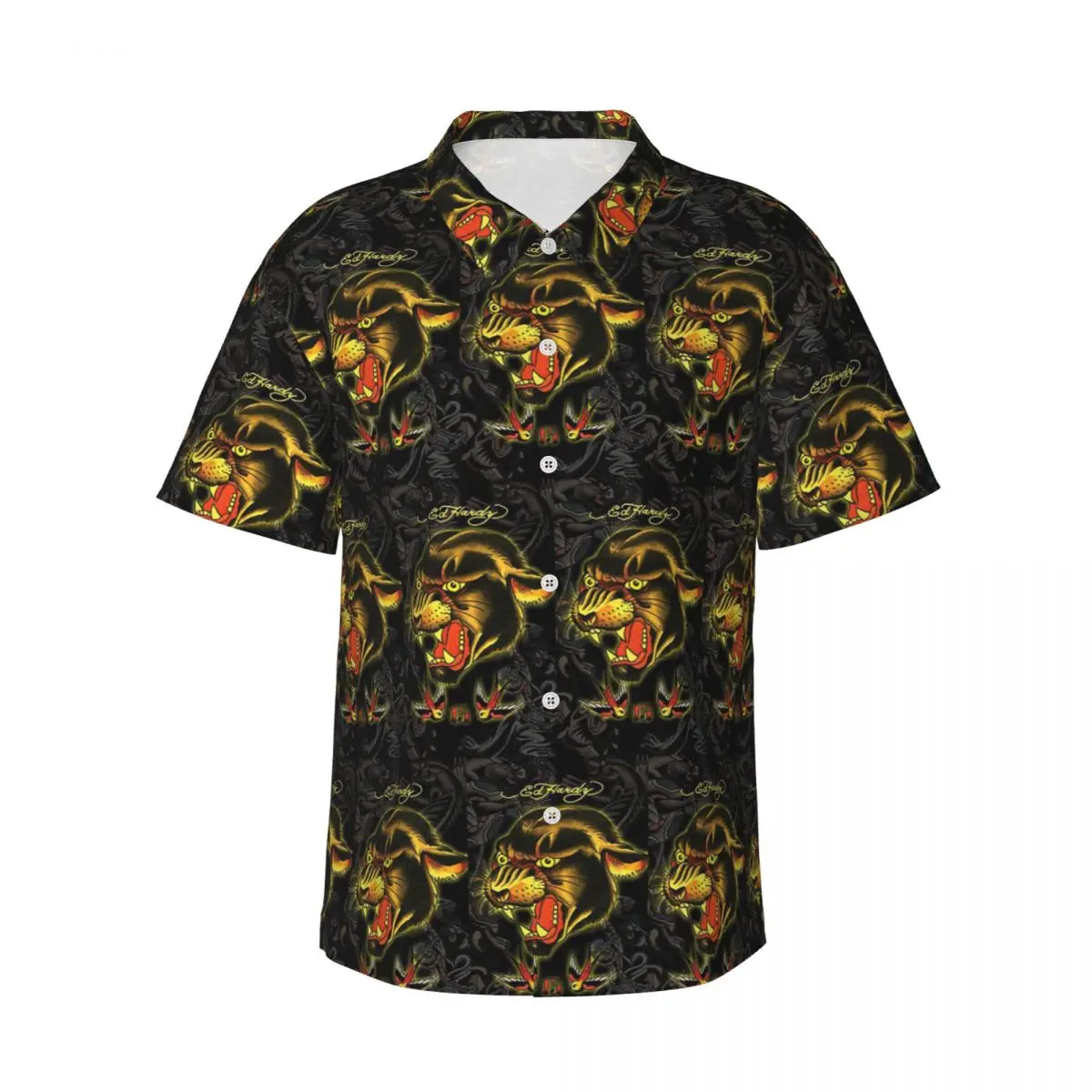 Ed-hardy Tattoo Tiger Skull Men's Shirts Hawaiian Short Sleeve Shirt Casual Lapel Tops for Summer Beach
Ed-hardy Tattoo Tiger Skull Men's Shirts Hawaiian Short Sleeve Shirt Casual Lapel Tops for Summer Beach