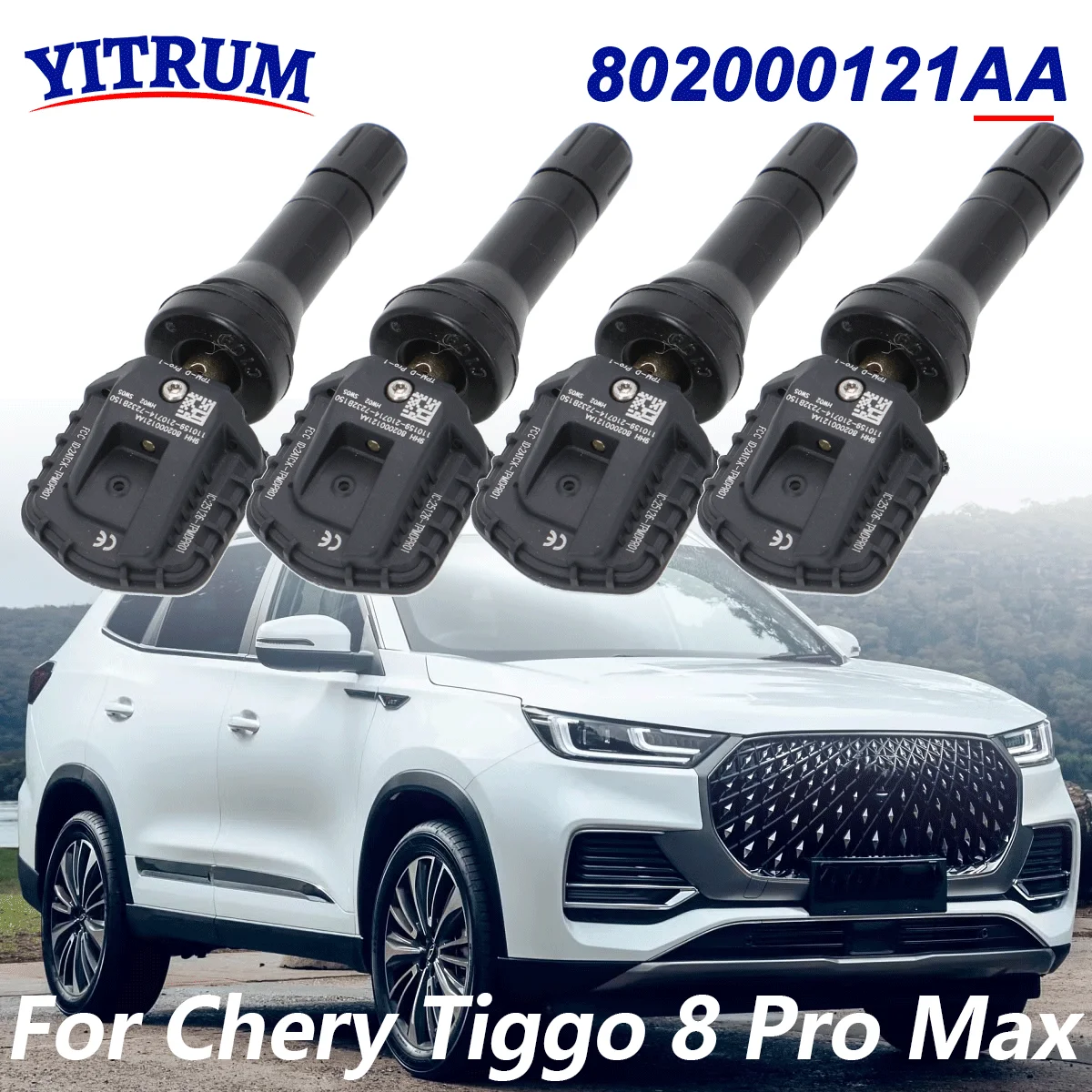 TPMS Tire Pressure Sensor For Chery Tiggo 8 Pro Max 2022/5 2023 2024 802000121AA Tire Pressure Monitoring System 433MHz 1/4PCS
TPMS Tire Pressure Sensor For Chery Tiggo 8 Pro Max 2022/5 2023 2024 802000121AA Tire Pressure Monitoring System 433MHz 1/4PCS