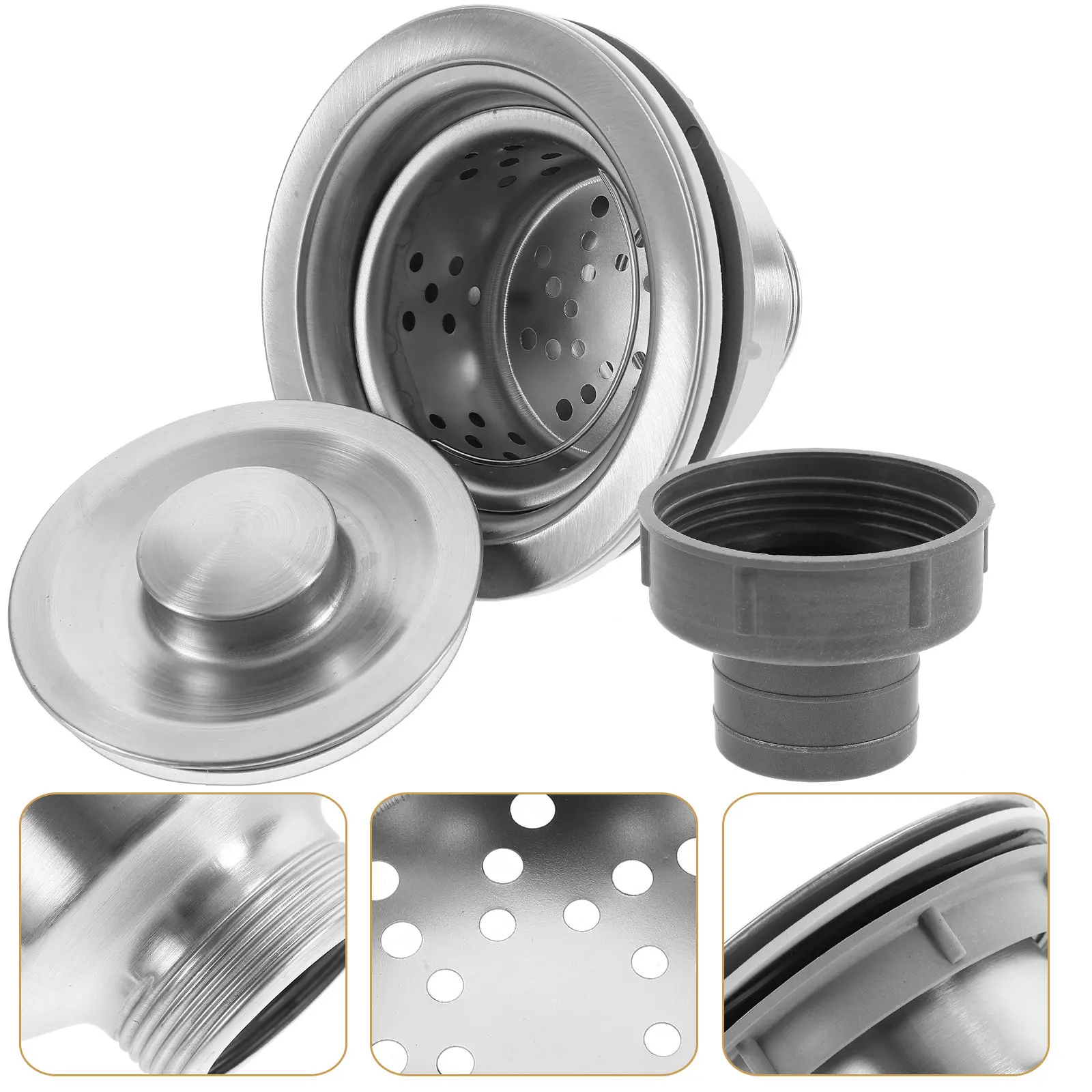 1Set Premium Stainless Steel Sink Strainer Kit for Kitchen Wash Basin Drain Stopper Food Particle Catcher Non-Rust
1Set Premium Stainless Steel Sink Strainer Kit for Kitchen Wash Basin Drain Stopper Food Particle Catcher Non-Rust
