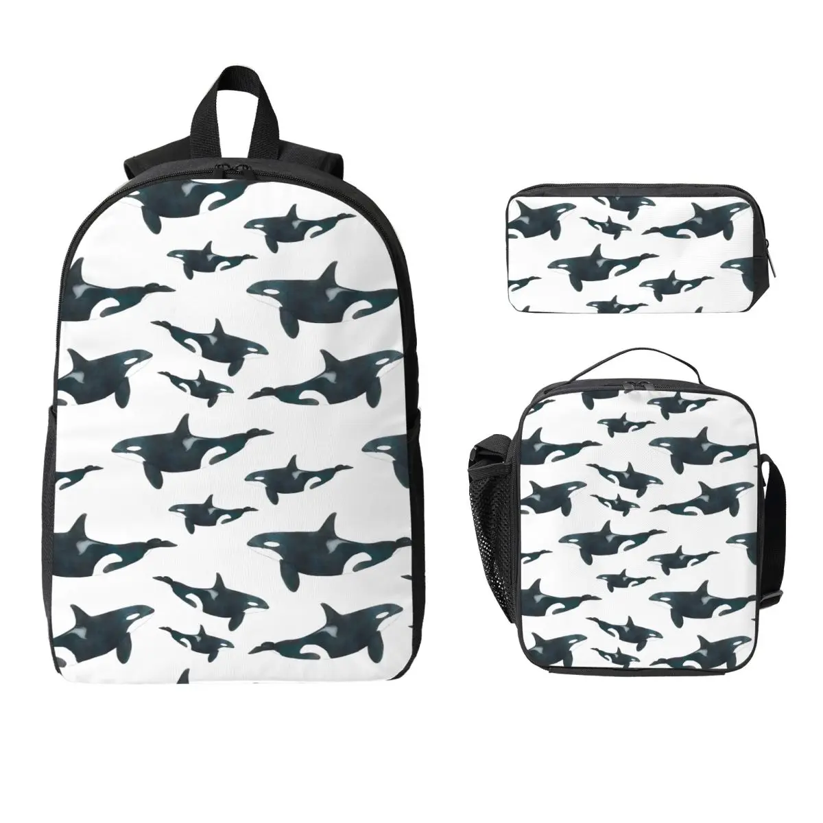 Infinity Orca Backpack Student Boys Girls BookBag School Bag Computer Shoulder Bags 3ps Insulated Lunch Bag Pencil Case 
Infinity Orca Backpack Student Boys Girls BookBag School Bag Computer Shoulder Bags 3ps Insulated Lunch Bag Pencil Case