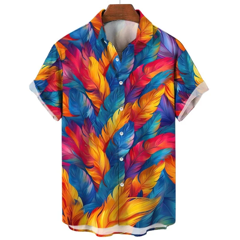 Summer Hawaiian Shirts Full Print Feather Graphic Beach Shirts For Men Casual Lapel Short Sleeve Aloha Shirts Men's Clothing
Summer Hawaiian Shirts Full Print Feather Graphic Beach Shirts For Men Casual Lapel Short Sleeve Aloha Shirts Men's Clothing