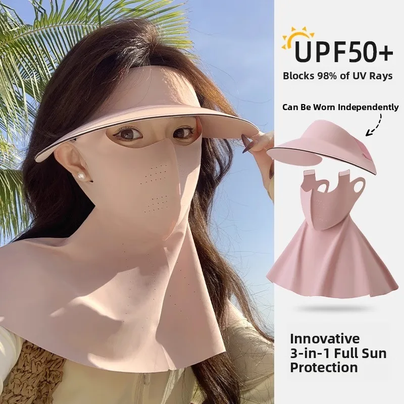 Women's Summer UV Protection Face Mask Ice Silk Hat Integrated Neck Protector Cycling Sunshade Scarf Fashionable Accessories
Women's Summer UV Protection Face Mask Ice Silk Hat Integrated Neck Protector Cycling Sunshade Scarf Fashionable Accessories