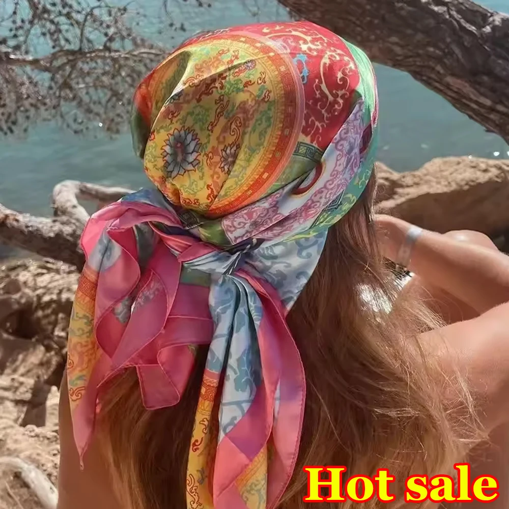 1pc Minimalist Bohemian Printed Satin Square Scarf New Women Fashion Bandana Headband for Daily Casual Elegant Headscarf Shawl
1pc Minimalist Bohemian Printed Satin Square Scarf New Women Fashion Bandana Headband for Daily Casual Elegant Headscarf Shawl
