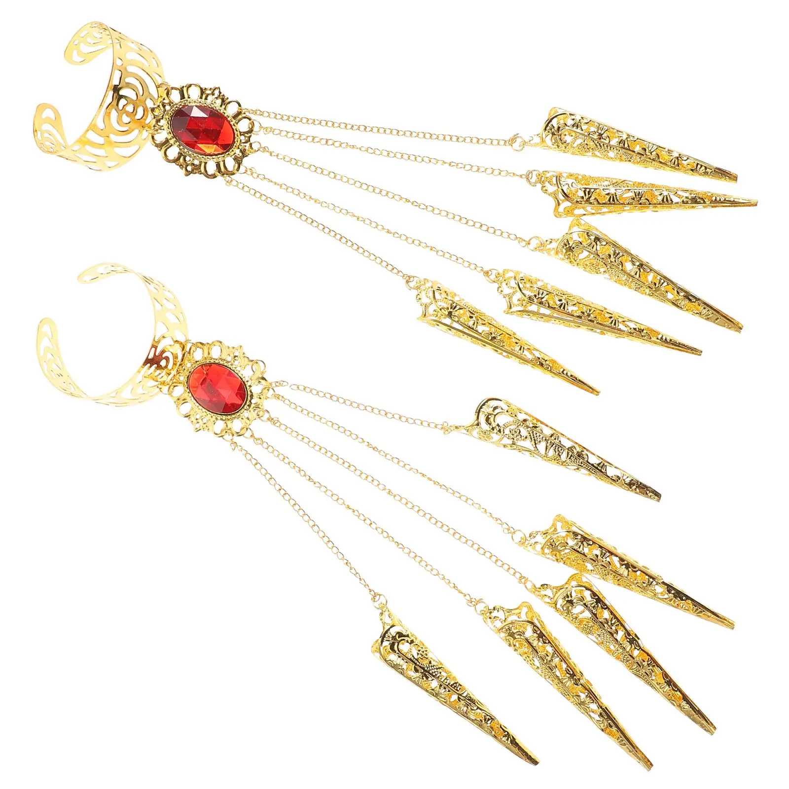 2 Pcs 8 Cm Hand Jewelry Fingernail Covers Metal Dance Accessories Stage Performance Props Bracelet Indian Costume
2 Pcs 8 Cm Hand Jewelry Fingernail Covers Metal Dance Accessories Stage Performance Props Bracelet Indian Costume