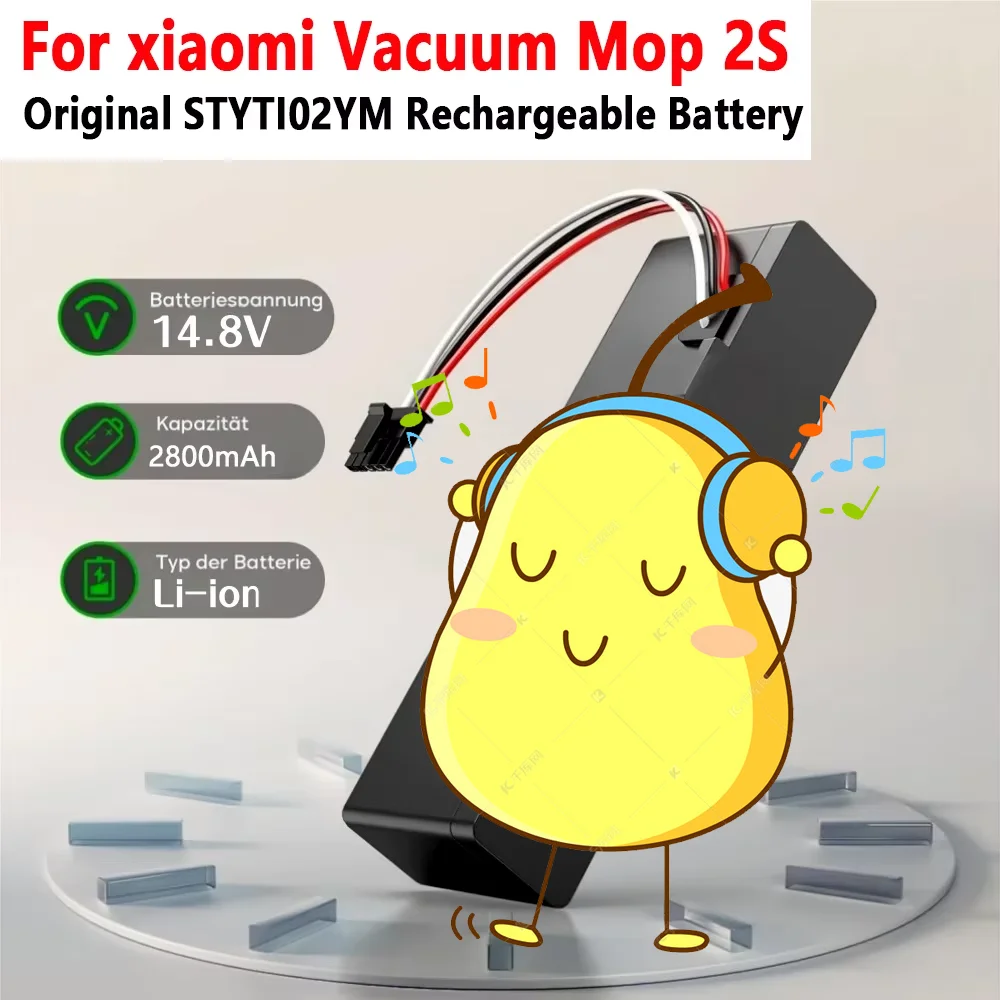 4S1P 14.8V 2800mAh Real capacity Sweeper Battery for Xiaomi Mijia Mi Robot Vacuum-Mop P Sweeping Mopping Robot STYTJ02YM Battery
4S1P 14.8V 2800mAh Real capacity Sweeper Battery for Xiaomi Mijia Mi Robot Vacuum-Mop P Sweeping Mopping Robot STYTJ02YM Battery