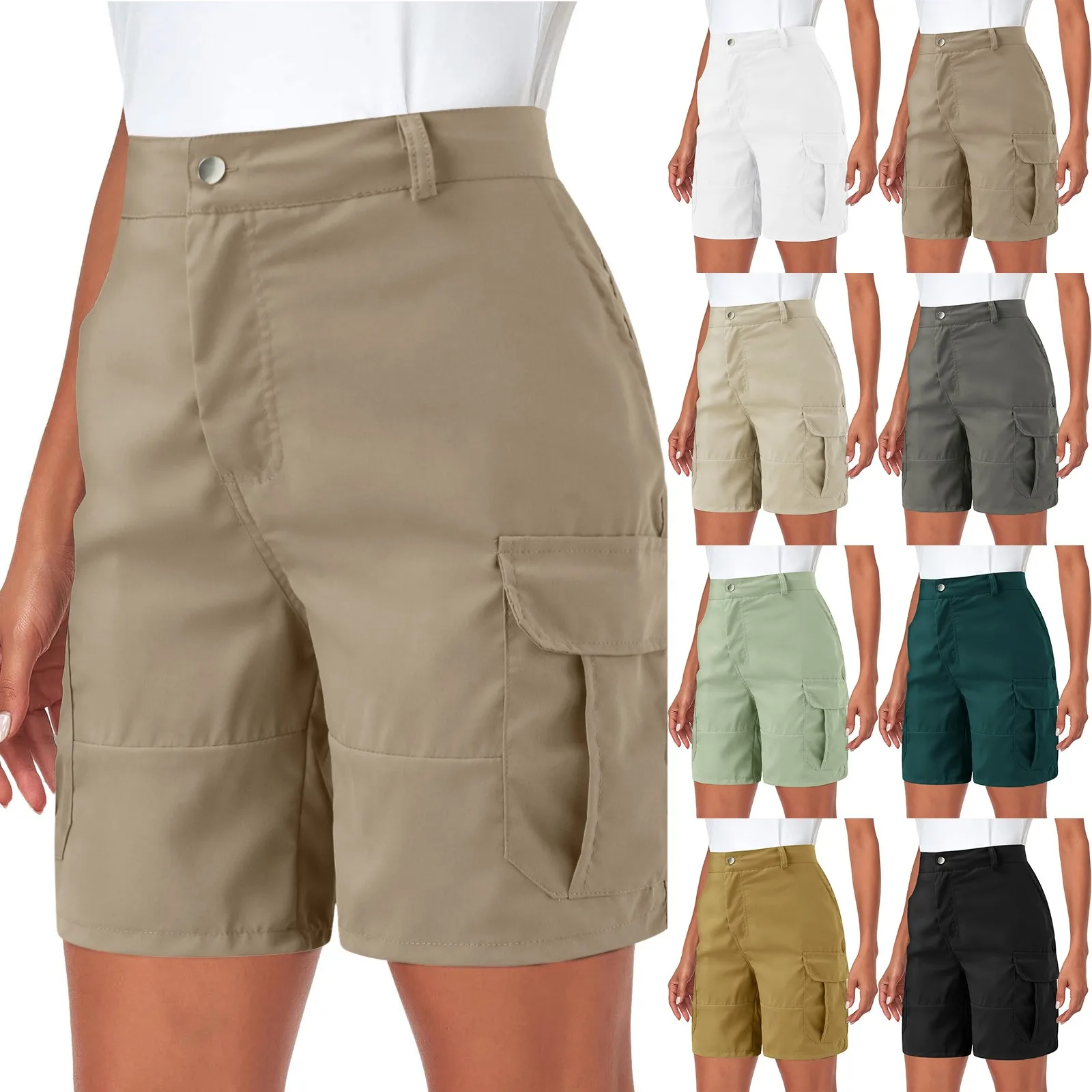 Women Shorts Summer Cargo Pants Shorts Button Short Pants Active Hiking Pocket Summer Beach Solid Color Slim Breathable Bermuda
Women Shorts Summer Cargo Pants Shorts Button Short Pants Active Hiking Pocket Summer Beach Solid Color Slim Breathable Bermuda