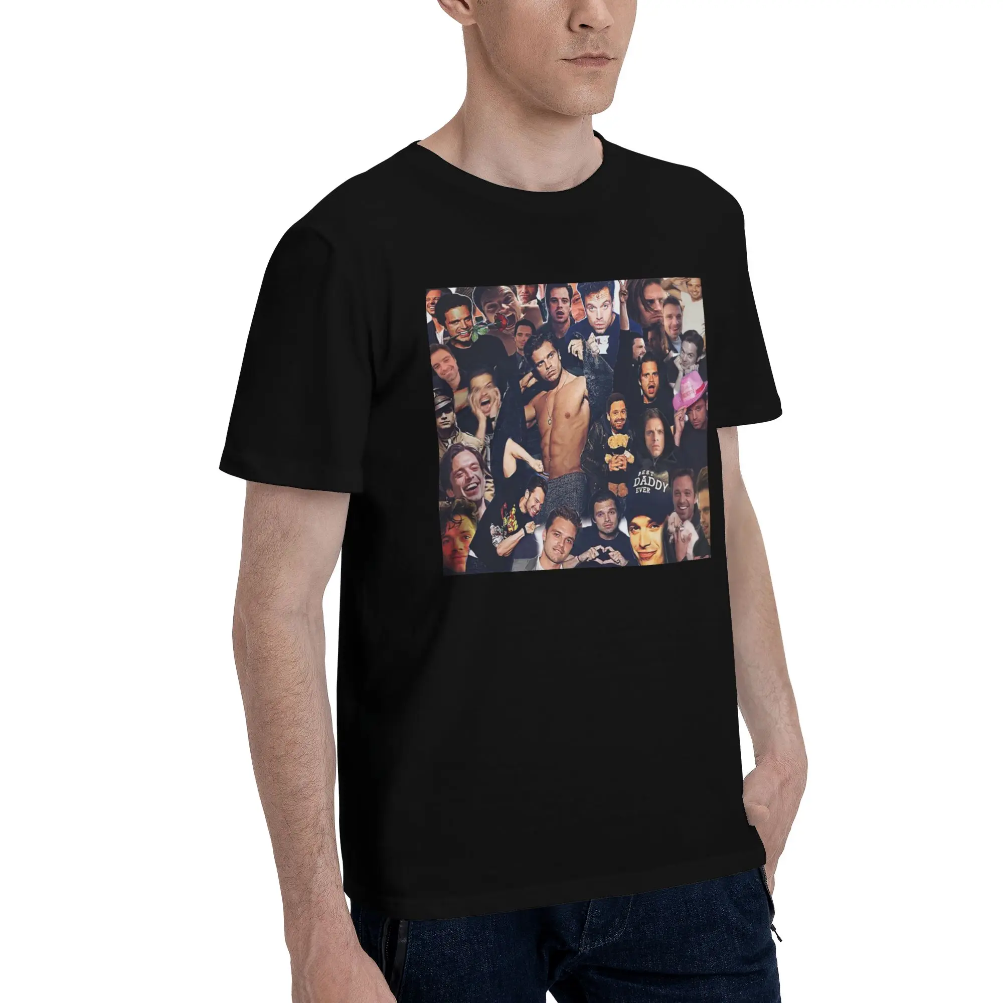 Sebastian Stan (collage design) Men T-Shirt Oversized T Shirts Men's O-Neck Cotton Tees Short Summer Male
Sebastian Stan (collage design) Men T-Shirt Oversized T Shirts Men's O-Neck Cotton Tees Short Summer Male