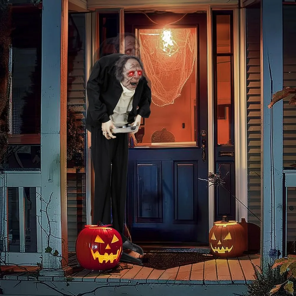5FT Halloween Decoration, Animatronics Talking Outdoor Decorations with Voice Control Light Up Eyes for Indoor Party Prop
5FT Halloween Decoration, Animatronics Talking Outdoor Decorations with Voice Control Light Up Eyes for Indoor Party Prop