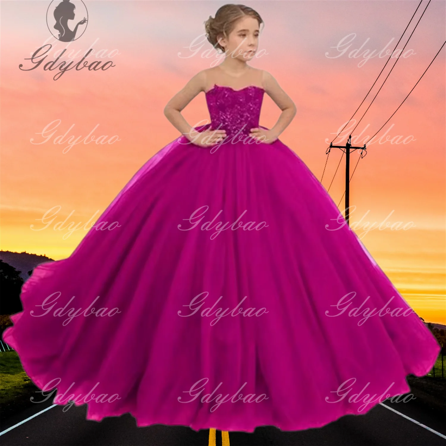 Sleeveless Appliques Flower Girl Dress Wedding Lace Applique Princess Pageant Dresses Long Party Ball Gown
Sleeveless Appliques Flower Girl Dress Wedding Lace Applique Princess Pageant Dresses Long Party Ball Gown