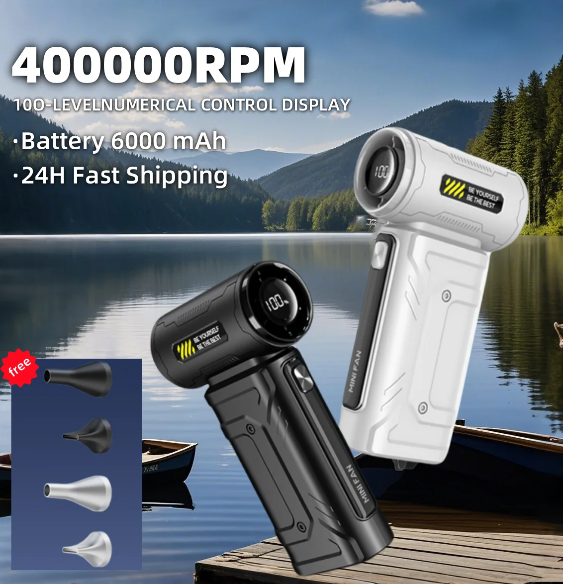 400000RPM Violent Fan Dust Blowing Brushless Ultra Turbo Fan Jet Battery Display High-Speed Handheld Powerful Blower Low Noise
400000RPM Violent Fan Dust Blowing Brushless Ultra Turbo Fan Jet Battery Display High-Speed Handheld Powerful Blower Low Noise