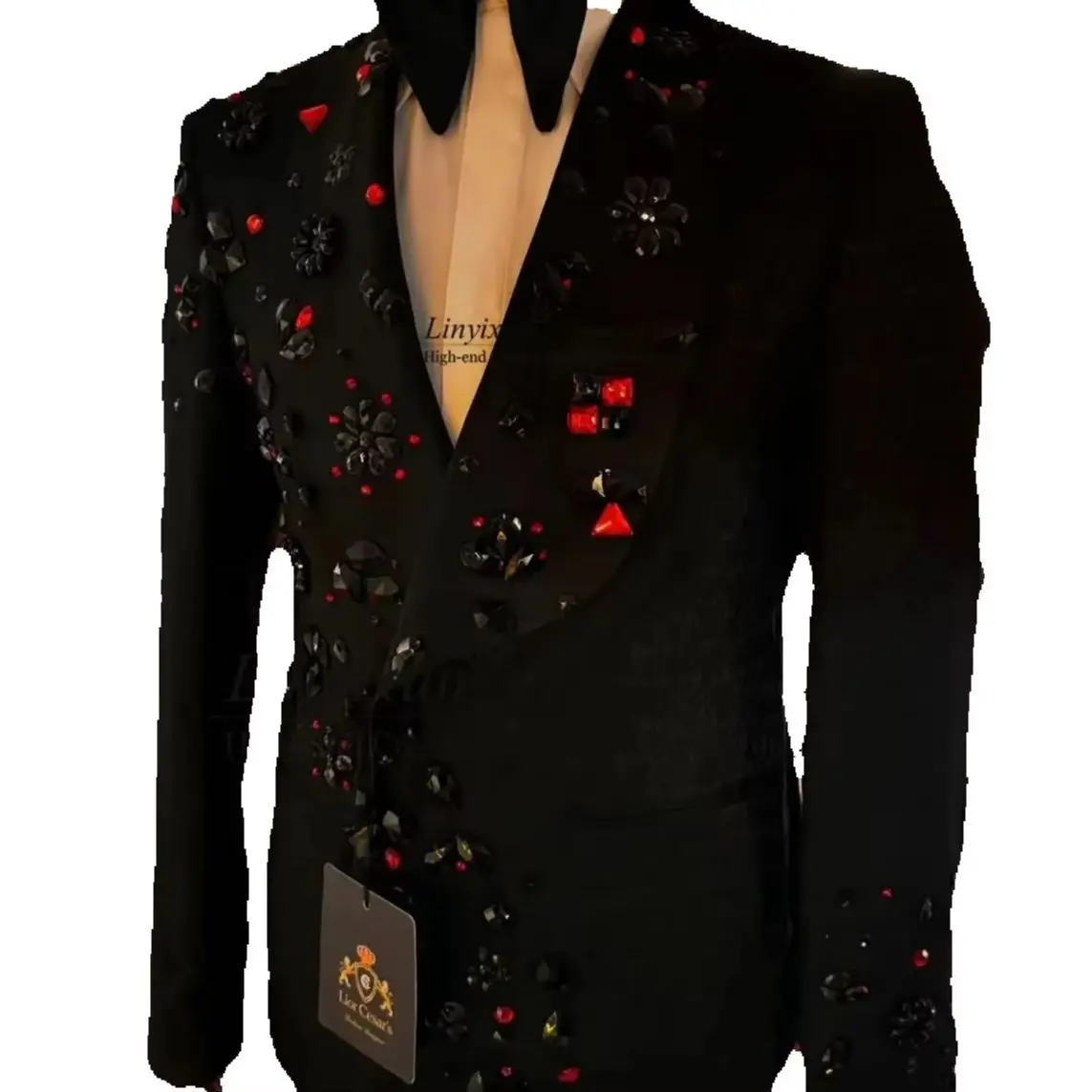Luxury Beaded Crystals Men Suits For Wedding Jacquard Groom Tuxedo 2 Pieces Sets Male Prom Blazers Customized Slim Costume Homme
Luxury Beaded Crystals Men Suits For Wedding Jacquard Groom Tuxedo 2 Pieces Sets Male Prom Blazers Customized Slim Costume Homme