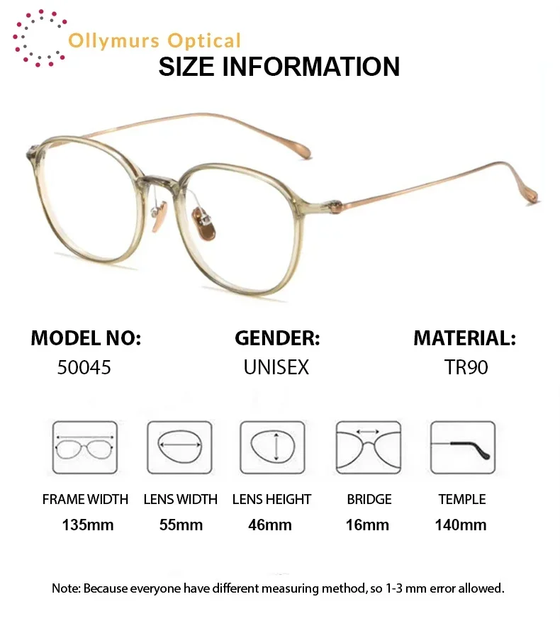 XUKA Woman Light Myopia Recipe Lenses Prescription Glasses TR90 Flexible Durable Transition Multifocal Progressive Eyeglasse
XUKA Woman Light Myopia Recipe Lenses Prescription Glasses TR90 Flexible Durable Transition Multifocal Progressive Eyeglasse