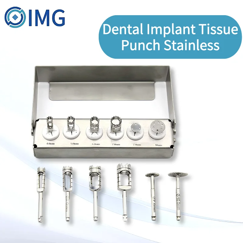 6Pcs Dental Implant Tissue Punch Stainless Steel Gingival Ring Cut Post for Low Speed Handpiece Dentistry Surgical Tools
6Pcs Dental Implant Tissue Punch Stainless Steel Gingival Ring Cut Post for Low Speed Handpiece Dentistry Surgical Tools
