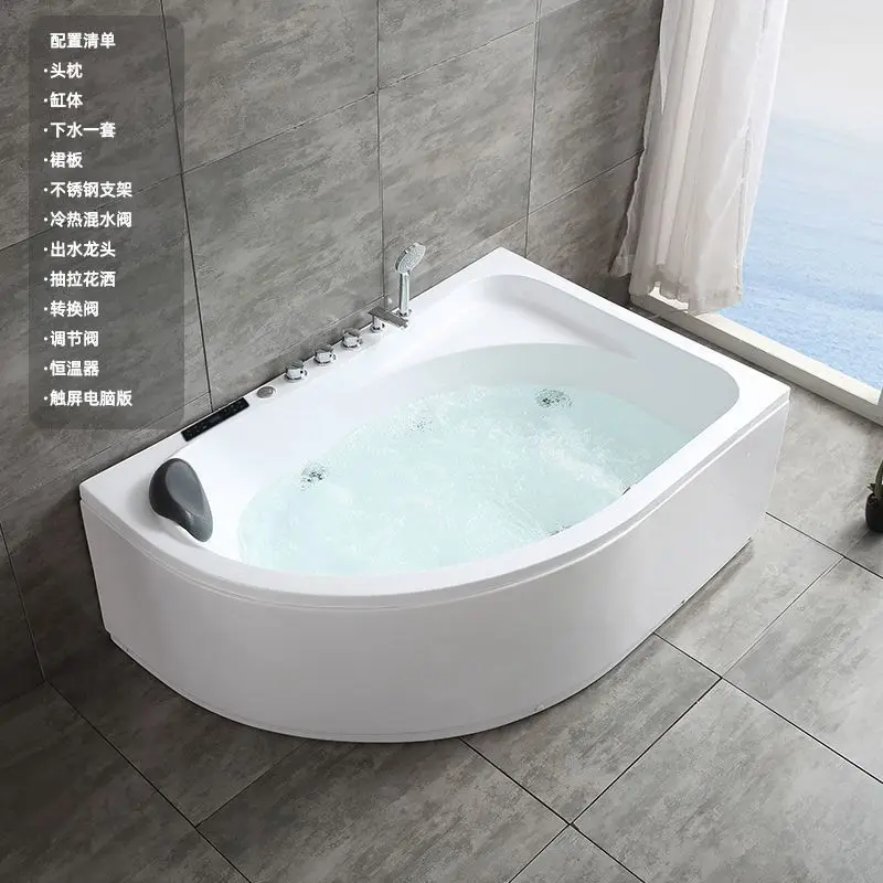 Corner constant temperature household adult surfing massage small apartment single bath
Corner constant temperature household adult surfing massage small apartment single bath