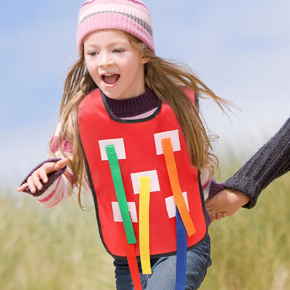 2 Sets Pull Tail Belt Toys Fabric Kids Chasing Game Blue Red Vest 5 Strips Sports Activity Kindergarten Teamwork Props
2 Sets Pull Tail Belt Toys Fabric Kids Chasing Game Blue Red Vest 5 Strips Sports Activity Kindergarten Teamwork Props