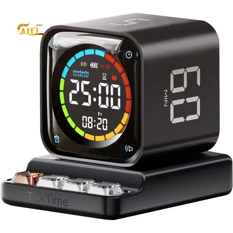 AEE7-TK3 Timer Cube, Desk Timer With 5/10/30/60 Min Presets, Custom Countdown, Stopwatch, Clock, 3 Alarm, For Task (Black)
AEE7-TK3 Timer Cube, Desk Timer With 5/10/30/60 Min Presets, Custom Countdown, Stopwatch, Clock, 3 Alarm, For Task (Black)