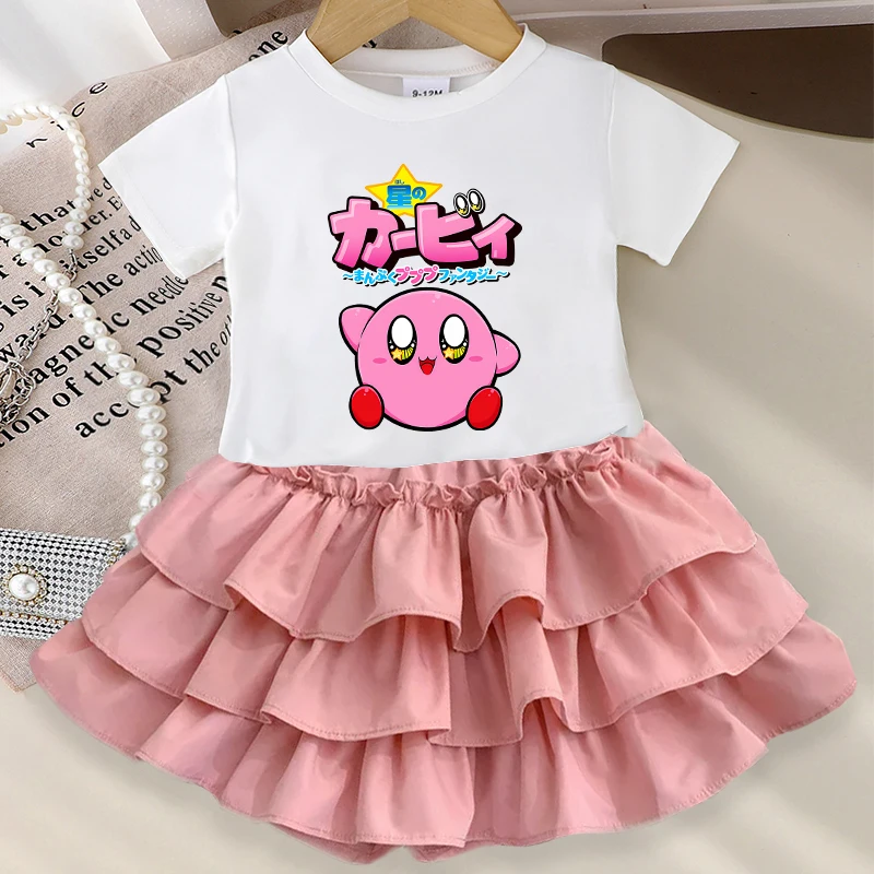 Kawaii Kirbys Girl T Shirt Tiered Skirt 2pcs Summer Kids Clothes Set Cute Short Sleeve Tee Puff Skirt Kids Outfit Toddler Dress
Kawaii Kirbys Girl T Shirt Tiered Skirt 2pcs Summer Kids Clothes Set Cute Short Sleeve Tee Puff Skirt Kids Outfit Toddler Dress
