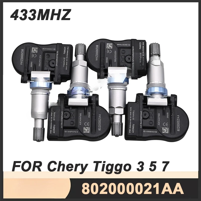 4 шт. датчик контроля давления в шинах, датчик TPMS для Chery Arrizo 5 5e 7 GX Tiggo 3 5 7 PLUS 8 802000021AA 433 МГц 
4 шт. датчик контроля давления в шинах, датчик TPMS для Chery Arrizo 5 5e 7 GX Tiggo 3 5 7 PLUS 8 802000021AA 433 МГц