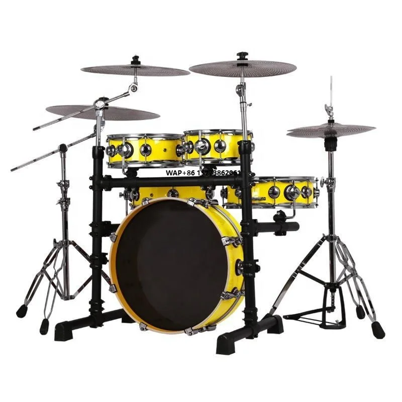 Portable Export Drum Set Professional Jazz with PVC Drum Heads Steel and Stainless Steel Chamber for Adult Musicians
Portable Export Drum Set Professional Jazz with PVC Drum Heads Steel and Stainless Steel Chamber for Adult Musicians