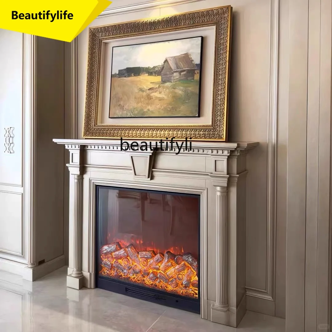 A57 American Style Light Luxury Solid Wood Fireplace Mantel Vintage Decorative Cabinet Entry Solid Wood Simulation Wall Cabinet 
A57 American Style Light Luxury Solid Wood Fireplace Mantel Vintage Decorative Cabinet Entry Solid Wood Simulation Wall Cabinet