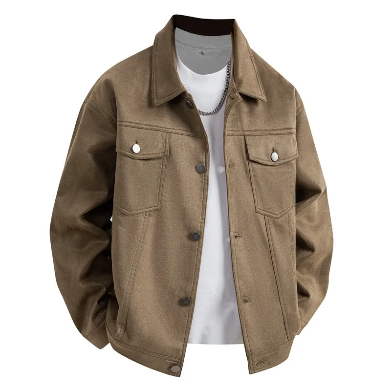 American Casual Style Men's Jacket Spring Autumn New Loose Fit Button up Collar Workwear Polyester Fabric Outdoor Wear
American Casual Style Men's Jacket Spring Autumn New Loose Fit Button up Collar Workwear Polyester Fabric Outdoor Wear