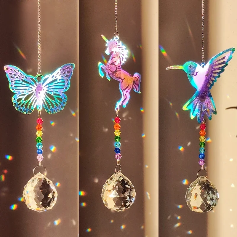 Colorful Purple Gold Crystal Pendant Garden Suncatcher Wind Chimes Crystal Chain Rainbow Prism for Home Window Party Decoration
Colorful Purple Gold Crystal Pendant Garden Suncatcher Wind Chimes Crystal Chain Rainbow Prism for Home Window Party Decoration
