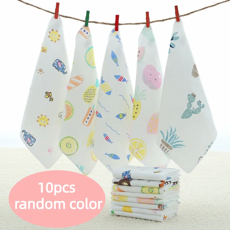 10pcs Pure Cotton Towel Ultra-Thin Four Layer Gauze Small Square Towel Soft Baby Handkerchief Kids Saliva Towel Printing Towel
10pcs Pure Cotton Towel Ultra-Thin Four Layer Gauze Small Square Towel Soft Baby Handkerchief Kids Saliva Towel Printing Towel
