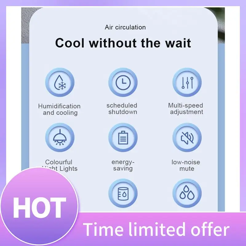 A11R Портативные кондиционеры Вентилятор Мини-кондиционер с 3-скоростным охладителем воздуха с увлажнителем для комнаты, спальни, офисного стола Du
A11R Портативные кондиционеры Вентилятор Мини-кондиционер с 3-скоростным охладителем воздуха с увлажнителем для комнаты, спальни, офисного стола Du
